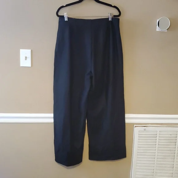 Eileen Fisher Wool Wide Leg Pants In Black Size M NWT'S - Picture 4 of 10